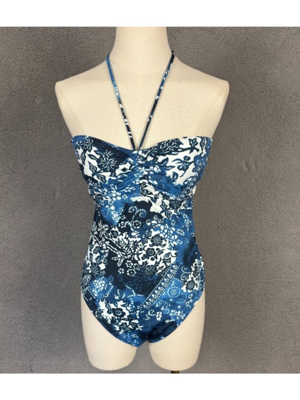 Lauren Ralph Lauren Women's Bandeau-Neck Halter-Style One-Piece Multi 12 NWT's.